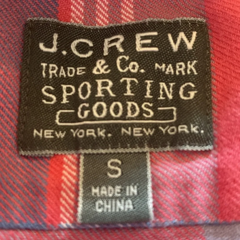 J. Crew Red and Blue Casual Button Down. Size S. Flannel. 100% cotton.